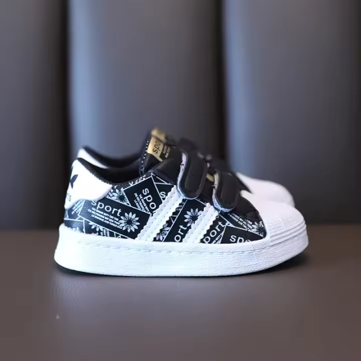 Zapatos antideslizantes para bebés y niños, zapatillas de suela de goma suave, zapatos planos informales, talla 21-30 - 1