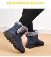 Zapatos de algodón grueso de terciopelo de nieve para mujer, pantalones cortos versátiles de moda, novedad de otoño e invierno, 2024 - details 3