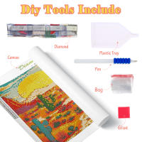 Pintura de Paisaje en Estilo Moderno RUOPOTY con Bordado de Diamantes 5d Decoración para el Hogar Arte y Manualidades para Todas las Estaciones Paquete Enrollado - details 7