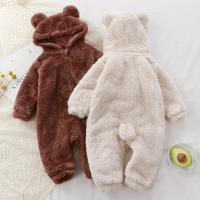 Pijamas cálidos de felpa para bebé, con monos, bolsas de oso con cuello con capucha, pijamas informales para recién nacido de 0 a 1 años - details 0