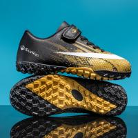 Zapatos de Fútbol para Niñas y Niños Rojos, Cierre de Velcro, Entrenamiento de Futsal, Uso al Aire Libre - details 9