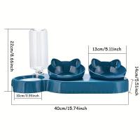 Tazones de Gato de Plástico Alimentador de Doble Boca para Comida y Agua - details 7