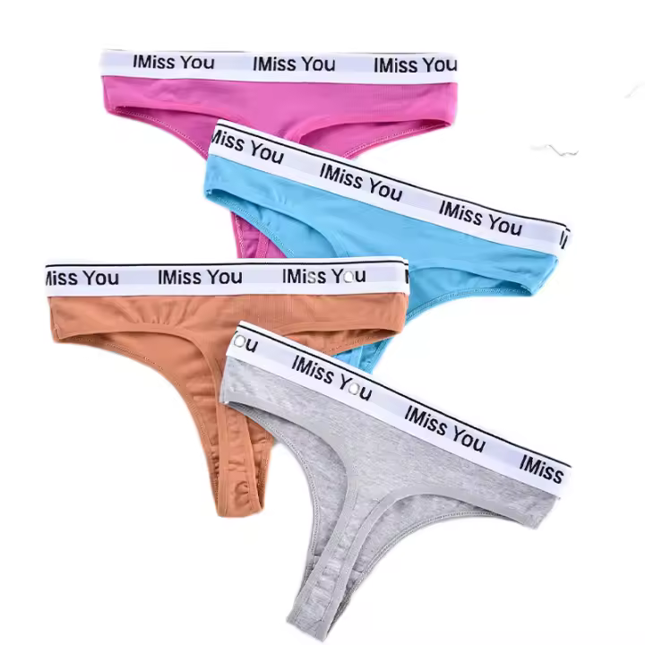 Ropa Interior de Algodón para Mujer, Tangas Sexys de Cintura Baja sin Costuras, Ropa Interior Deportiva, Bikini, paquete de 3 piezas - 1