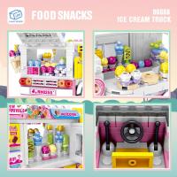 Food Ice Cream Building Blocks Truck Burger truck Bricks Mini Creative Model Puzzle Assembly Educational Toys for Girls Gifts - details 8