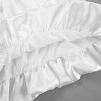Vestido blanco nuevo de invierno versátil con mangas farol de satén Design Sense - details 22