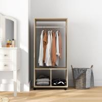 Armario de Ropa con Ruedas Organizador de Ropa de Dormitorio de 120x40x128cm en Negro - details 33