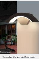 Lámpara de pared moderna para exteriores, luz impermeable IP65 con Sensor de movimiento PIR, para jardín, porche, Frente, cuerpo de lámpara de aluminio negro - details 12