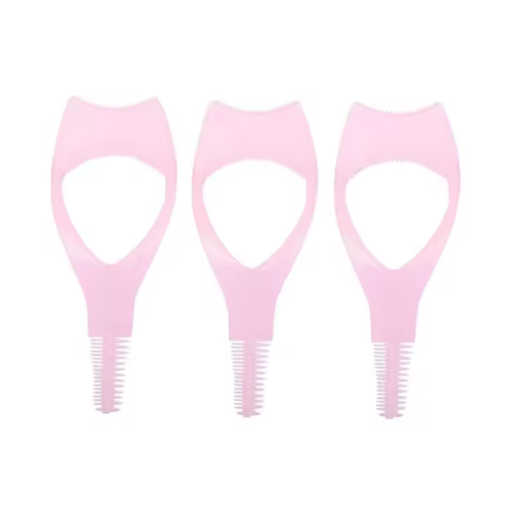 Aplicador de protección de rímel, herramienta de pestañas, protector de pestañas superior e inferior, Rosa - 1