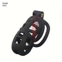 Anillo curvo de bloqueo de castidad para hombre, jaula de pájaros para dejar de lado, entrenamiento SM, juguetes sexuales para coquetear - details 2