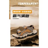 Sandalias de piel de vaca de primera capa para exteriores, sandalias de senderismo de verano, zapatos de playa con punta abierta - details 1