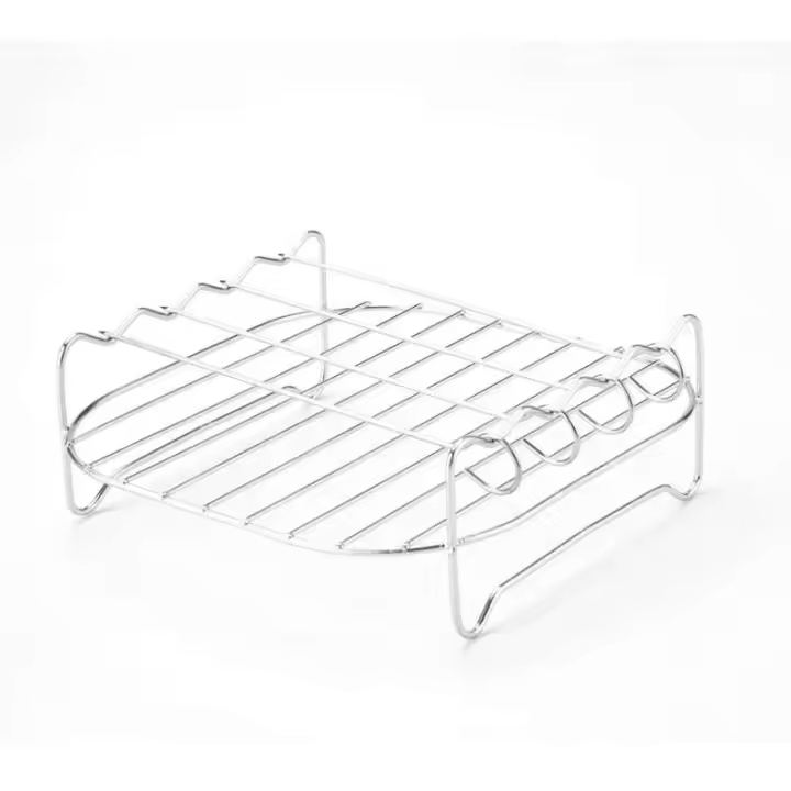 Sistema al aire libre con soporte de acero inoxidable para barbacoa, vaporizador cuadrado con parrilla, freidora de aire, pinchos - 1