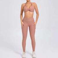 Traje de entrenamiento de gimnasia reforzado deportivo para mujer, ropa deportiva para mujer, traje de yoga rojo, negro y rosa 2024 - details 31