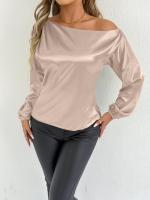 Blusa de satén de color blanco de manga larga, nueva camisa de verano para mujer - details 23