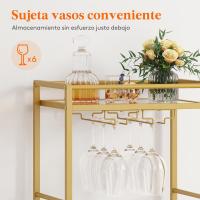 Carrito Auxiliar de 3 Niveles,Carrito de Servicio de té con Ruedas con Bloqueo,Carrito de Cocina y Alcohol para Comedor y Sala de Estar,43,2 x 30 x 81,5 cm, Marrón rústico - details 19