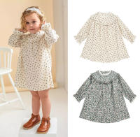 Vestido de encaje de flores de manga larga para bebé, vestidos de princesa para niña, ropa para niños, Primavera, nuevo - details 0