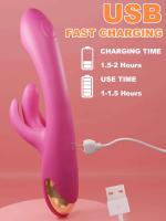 Leten G spot Tapping Consolador Vibrador con Masaje de Clítoris y Vibración Estimulador Vaginal de Clítoris Masajeador de Masturbación para Adultos para Mujeres - details 4