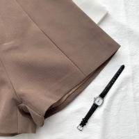 Shorts Casual Para Mujer ITOOLIN Cintura Alta A-line Chic Oficina Vintage Verano Primavera Con Cinturón Estilo Regular Polyester Elastane - details 7