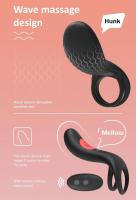 Vibrador de Doble Anillo Control Remoto Masaje de Testiculo Atraso de Ejaculación - details 2