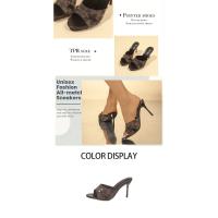 2025 moda europea y americana zapatillas de tacón alto de una palabra zapatillas casuales diarias para mujer zapatos de mujer de gran tamaño. - details 2