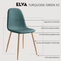 Pack de 2 sillas de Comedor, diseño nórdico con Asiento Acolchado y Respaldo ergonómico - details 3