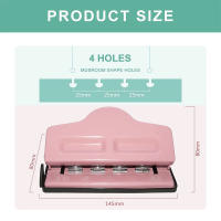 Perforadora de seta ajustable para cuaderno, cortador de papel A4, A5, A6, herramienta de álbum de recortes, 4 agujeros - details 2