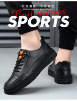 Primera capa de cuero de vaca zapatos de los hombres zapatos de cuero 2025 de los hombres de cuero genuino hechos a mano zapatos casuales de un pedal de cuero suave suela suave zapatos Doudou. - details 9