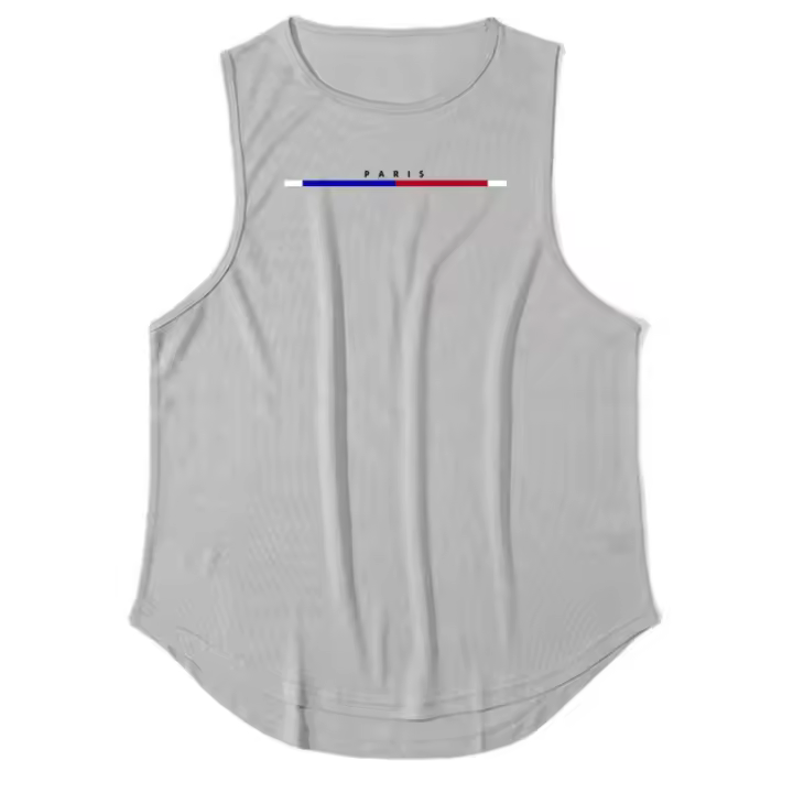 Paris Mens Gym Clothing Mesh Fitness Singlets Quick Dry Bodybuilding Tank Top Men Muscle Sleeveless T Shirt Sports Vest Tanktop - 1