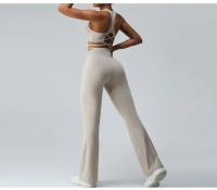 Conjunto de Yoga Sin Costuras de Alta Elasticidad para Mujeres 2pcs Pantalones de Yoga de Cintura Alta Traje de Gimnasio Fitness Ropa de Entrenamiento para Niñas - details 15