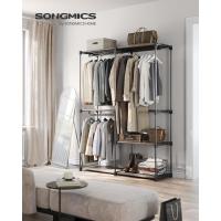 Armario de Ropa, Perchero, Burro Ropa, 124 x 43 x 182 cm, 2 Secciones para Colgar, con Compartimentos, Gran Capacidad, para Dormitorio, Salón, Lavandería, Topo RYG026R02 - details 38
