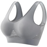 Sujetador deportivo de color sólido para mujer, top de fiesta, gimnasio, yoga, entrenamiento atlético, suave, acolchado - details 30