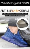 Zapatos de seguridad transpirables para hombre, botas de trabajo con puntera de acero, zapatos de seguridad indestructibles a prueba de pinchazos, zapatillas ligeras y cómodas - details 17