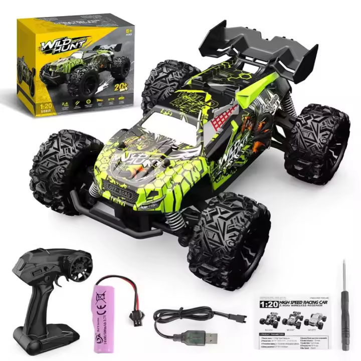 Coche de Control remoto 4wd para niños, 2,4g, 20 km/h, Motor de potencia, amortiguador independiente, vehículo Rc antichoque, juguetes para niños - 1