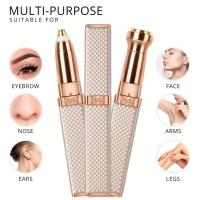 1pc Recargable Afeitadora De Cejas Y Cabello Con Luz LED Elimina Pelo Fino Y Dolorosamente Piel Facial Labios Y Cejas - details 0