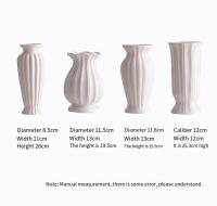 Jarrón de cerámica blanco minimalista de Boca Grande nórdico, arreglo de flores para sala de estar, Decoración de mesa - details 0