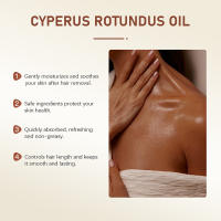 Depilación Cyperus Rotundus aceite axilas piernas pelo cuidado del cuerpo aceite hidratante piel inhibe el cabello aceite esencial de planta de Cyperus - details 6