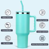 Taza de Viaje de 1182 ml 40oz con asa y Pajita, Termo para café frío y Caliente, Capacidad - details 24