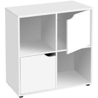 Estantería de Madera, Librería con Puerta y Compartimentos Abiertos, Mueble almacenaje, Organizador,en Color Natural de 119x29x59 cm para Estudio,Dormitorio,Salón, Oficina y Biblioteca - details 17