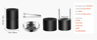 SucceBuy Kit de prensa para bolas de hielo, aluminio aeronáutico, fabricante de esferas de hielo de 2,4 pulgadas, molde, tapete, pinzas, bandeja, vidrio, para fiestas y días festivos - details 6