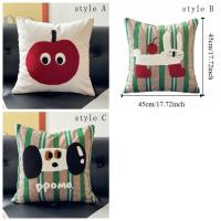 Funda de almohada moderna lavable estilo crema, funda de almohada cuadrada cómoda de dibujos animados, funda de almohada suave bordada con toalla, decoración del hogar - details 0