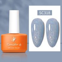 Tonitu G 7ml Esmalte de uñas en gel semipermanente Oro Plata Brillo Lentejuelas UV LED para salón de manicura y arte de uñas DIY en casa - details 4
