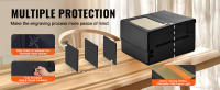 SucceBuy Caja para grabador láser, 31,5 x 31,5 x 19,6", ignífuga y protectora, lámina de nido de abeja de plástico PU, tela Oxford 600D y placa de PC - details 4