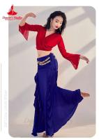 Baile de tres mujeres, blusas y faldas de gasa de manga larga, trajes de danza del vientre oriental para niñas - details 15