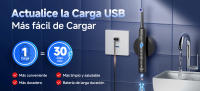 Cepillo de dientes eléctrico con rotación para limpiar los dientes, cepillo de dientes para adultos con 3 modos, cepillo de dientes eléctrico sónico T37 con 4 cabezales de repuesto adicionales - details 1