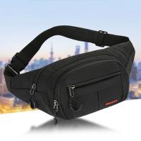 Riñonera deportiva resistente al agua, bolso de pecho cruzado de gran capacidad, Color sólido, nailon con correa ajustable - details 1
