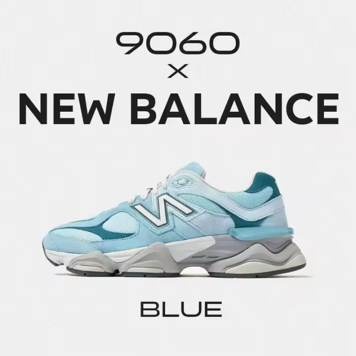 Leten 100% original 9060 Zapatillas cromo azul U9060EED Zapatos deportivos informales para hombre y mujer Zapatos de trabajo - 1