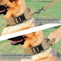 nailon duradero perros, collares tácticos militares de entrenamiento mascotas, Collar reflectante con mango fuerte para perros - details 6