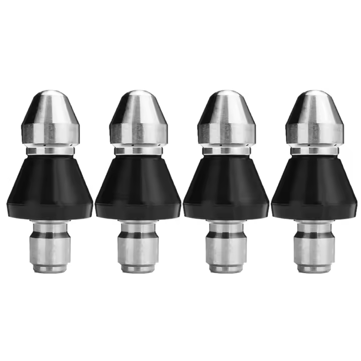 Herramienta de limpieza de alcantarillado de 4 piezas, boquilla de alta presión para desatascar tuberías, boquilla de chorro de alcantarillado, conector rápido de 1/4 pulgadas, B - 1