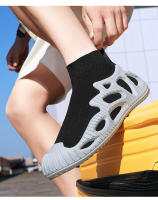 Calcetines altos de marca para hombre, zapatos deportivos antideslizantes para jóvenes a la moda, zapatos para caminar transpirables informales para exteriores, zapatillas de deporte para parejas - details 21