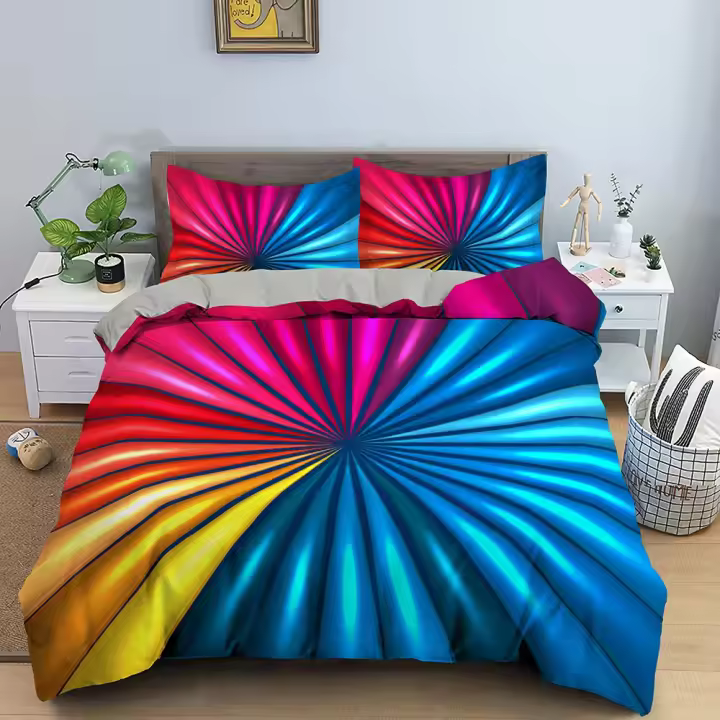 Funda de Edredón 3D Tema Espacial Microfibra Sencillo Doble Twin Queen King Tamaño 2/3 Piezas Juego de Ropa de Cama - 1