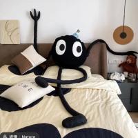 Almohada de Peluche Suave de Coal Negro con Patas Largas y Diseño de Dibujos Animados para Sofá de Casa y Cama de Coche Regalo de Anime - details 20